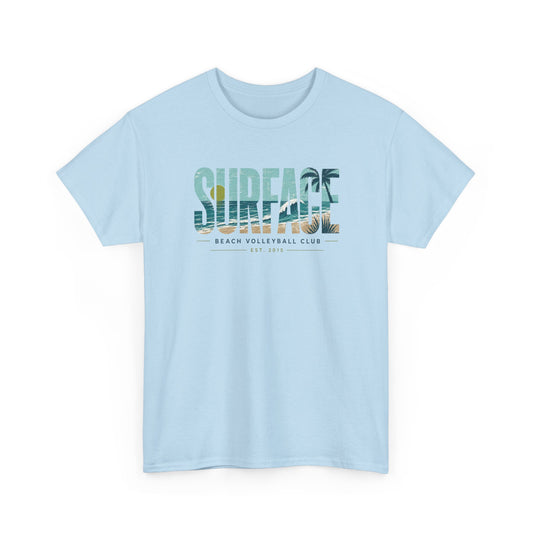 Surface Beach Volleyball Club T-Shirt — Coastal Surf Graphic Tee
