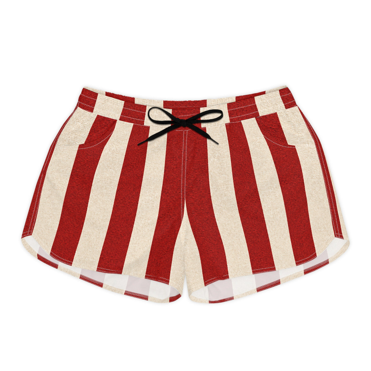 Rum Punch Inspired Striped Women's Casual Shorts – Beachy Summer Lounge Shorts