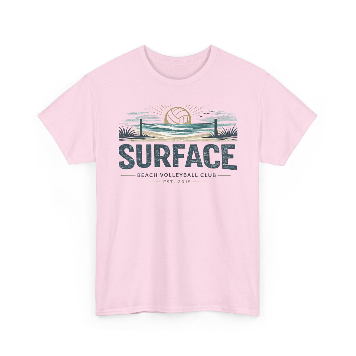 Surface Beach Volleyball Club T-Shirt — Vintage Coastal Volleyball Tee