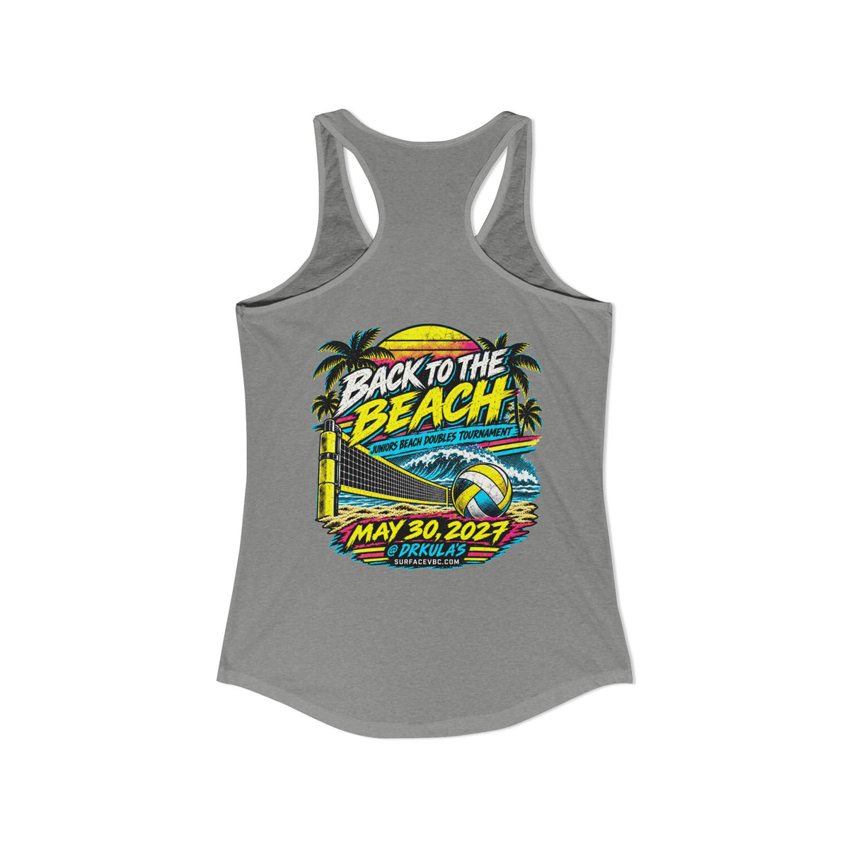 2027 Back to the Beach Tournament Event Merch- Women's Racerback Tank -