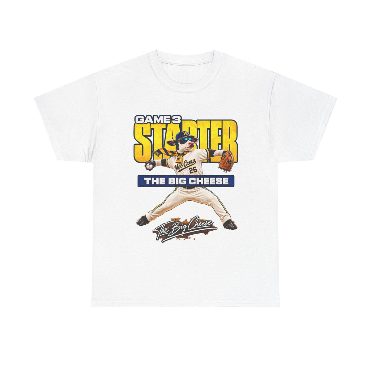 Moo Crew Game 3 Starter Baseball T-Shirt – The Big Cheese
