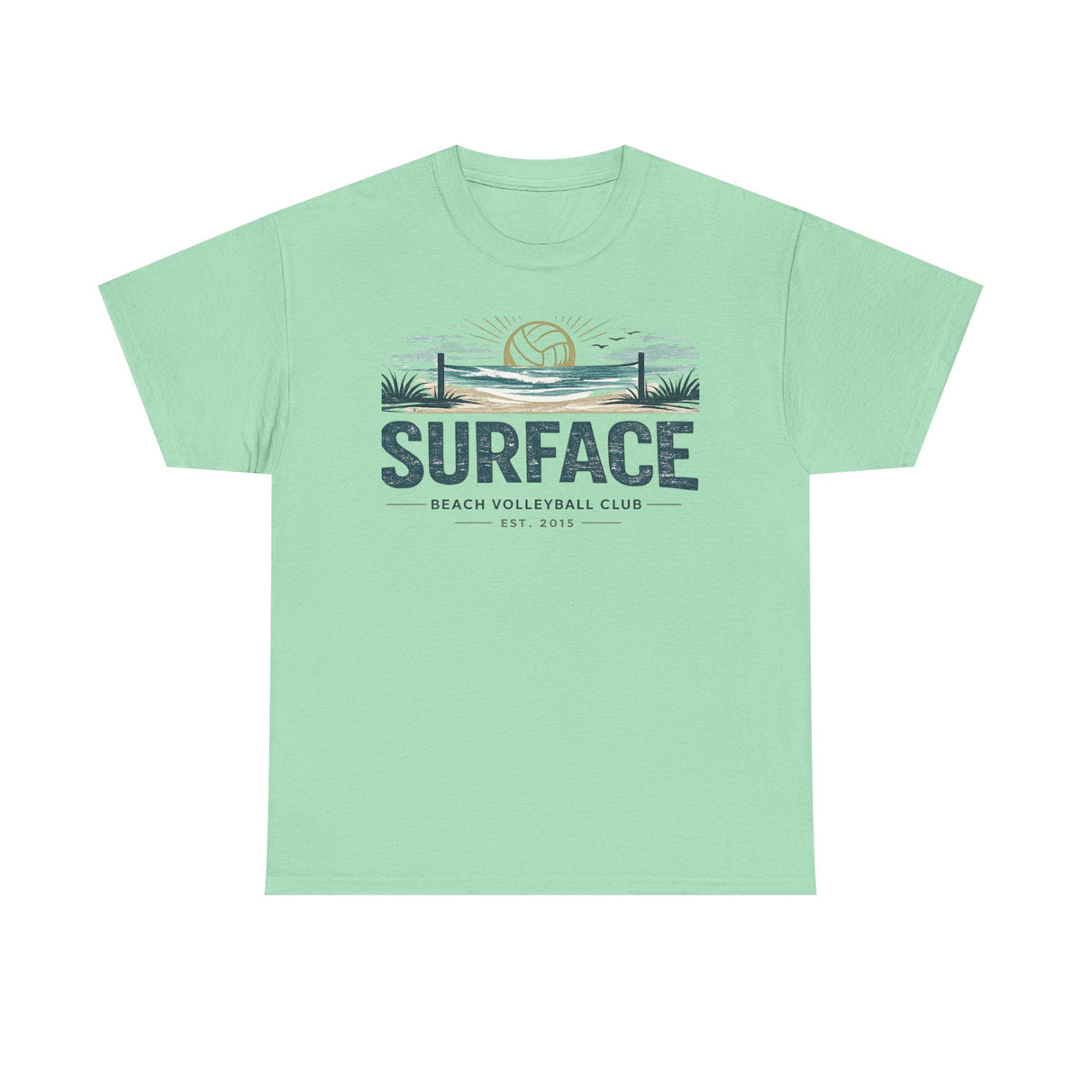 Surface Beach Volleyball Club T-Shirt — Vintage Coastal Volleyball Tee