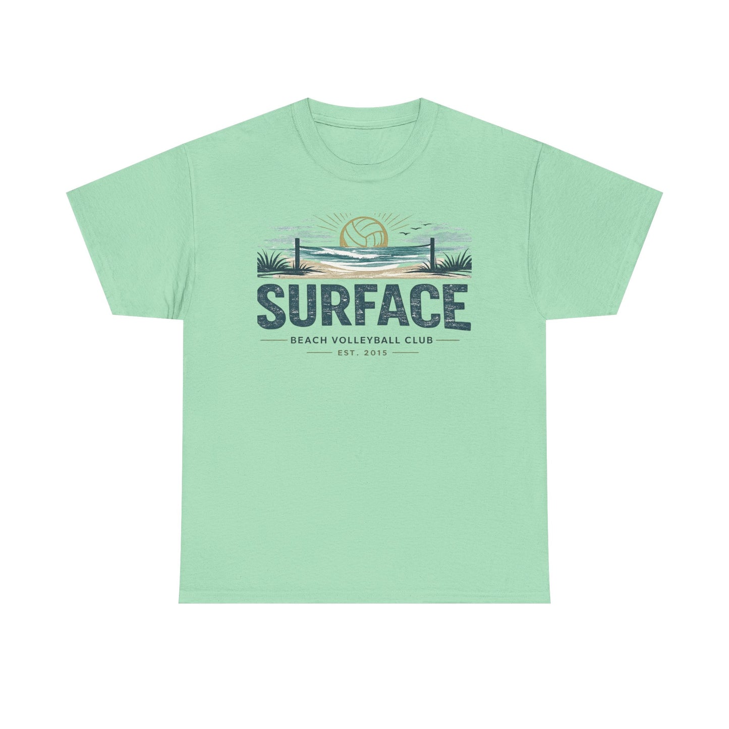 Surface Beach Volleyball Club T-Shirt — Vintage Coastal Volleyball Tee