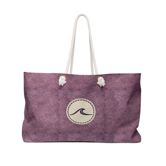 Surfache Plum Suede Weekender Bag — Large Rope-Handle Travel Tote