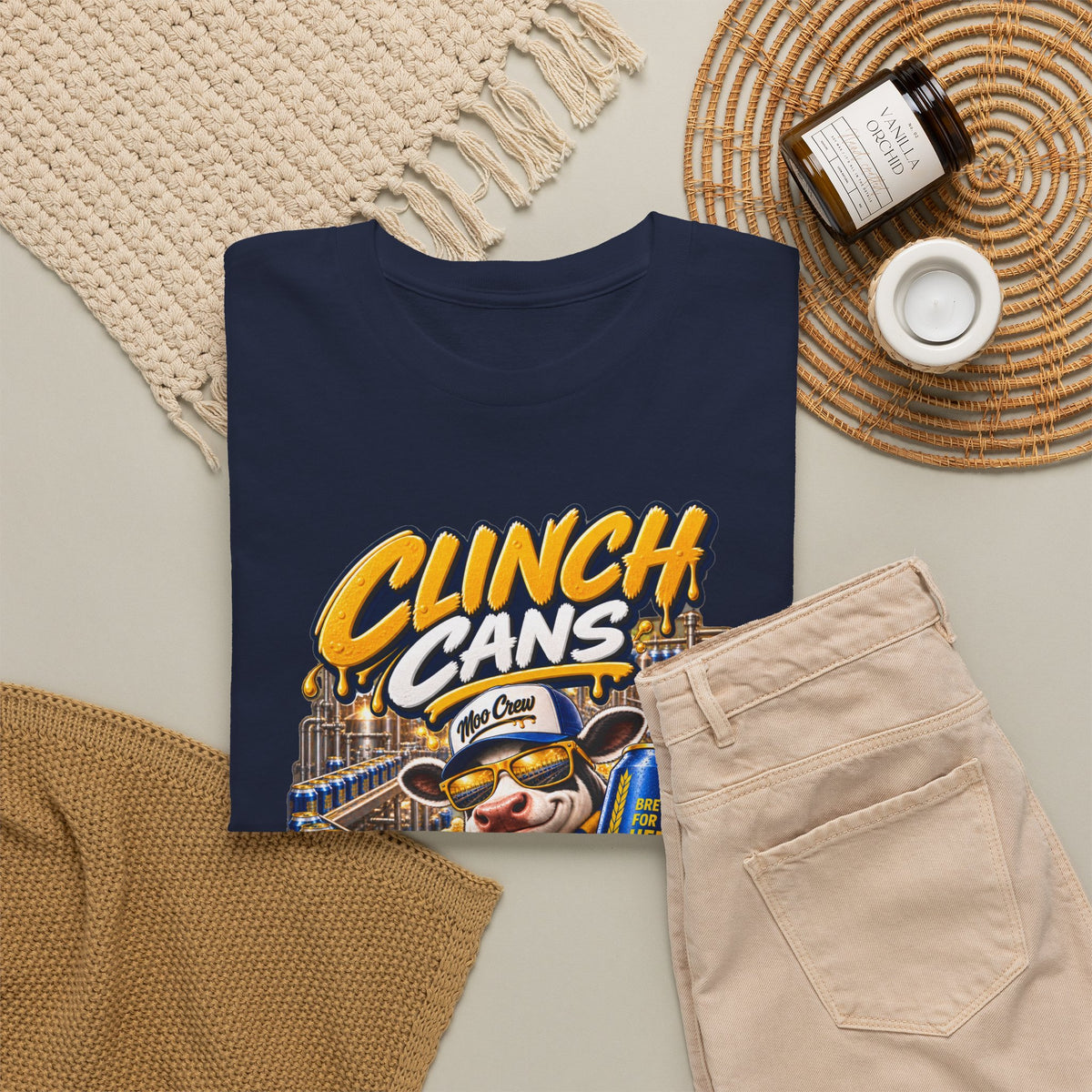 Moo Crew Clinch Cans World Series Champs Baseball Graphic Tee