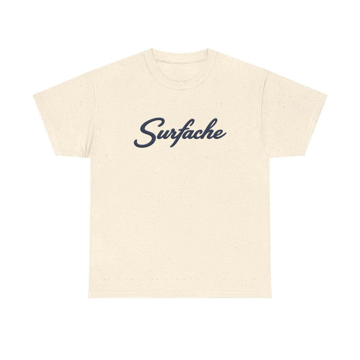Surfache Logo Tee — Retro Script Front & Manta Ray Patch Back