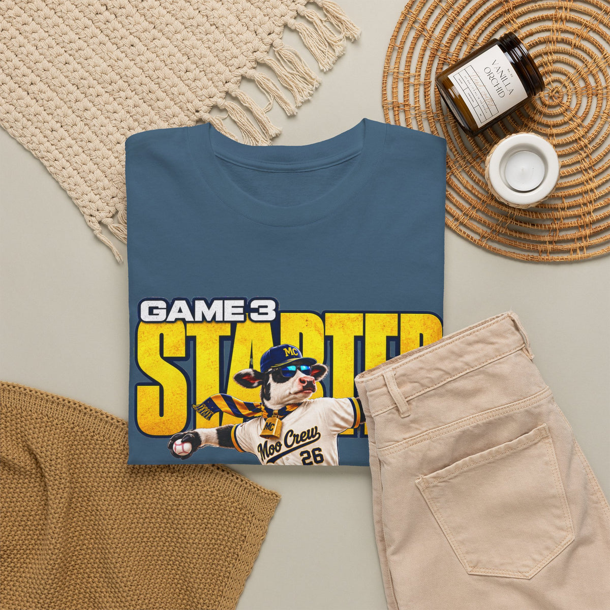 Moo Crew Game 3 Starter Baseball T-Shirt – The Big Cheese