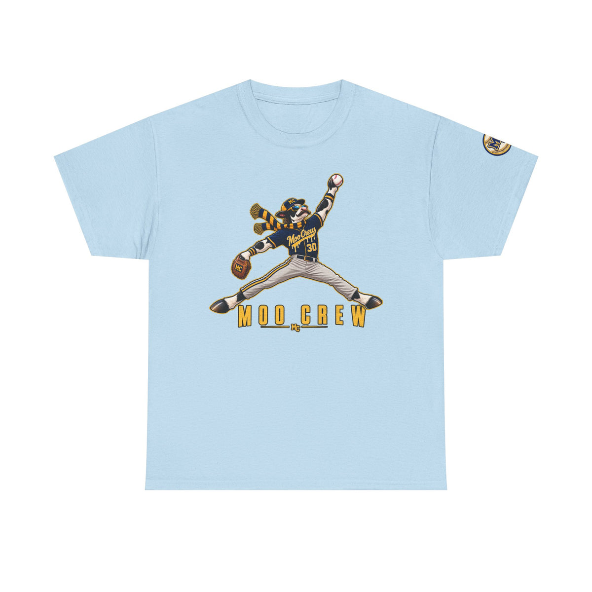 Moo Crew Baseball Player Graphic Tee