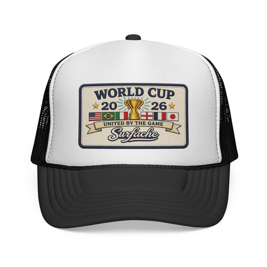 Surfache World Cup 2026 Trucker Hat – United by the Game Soccer Patch Cap