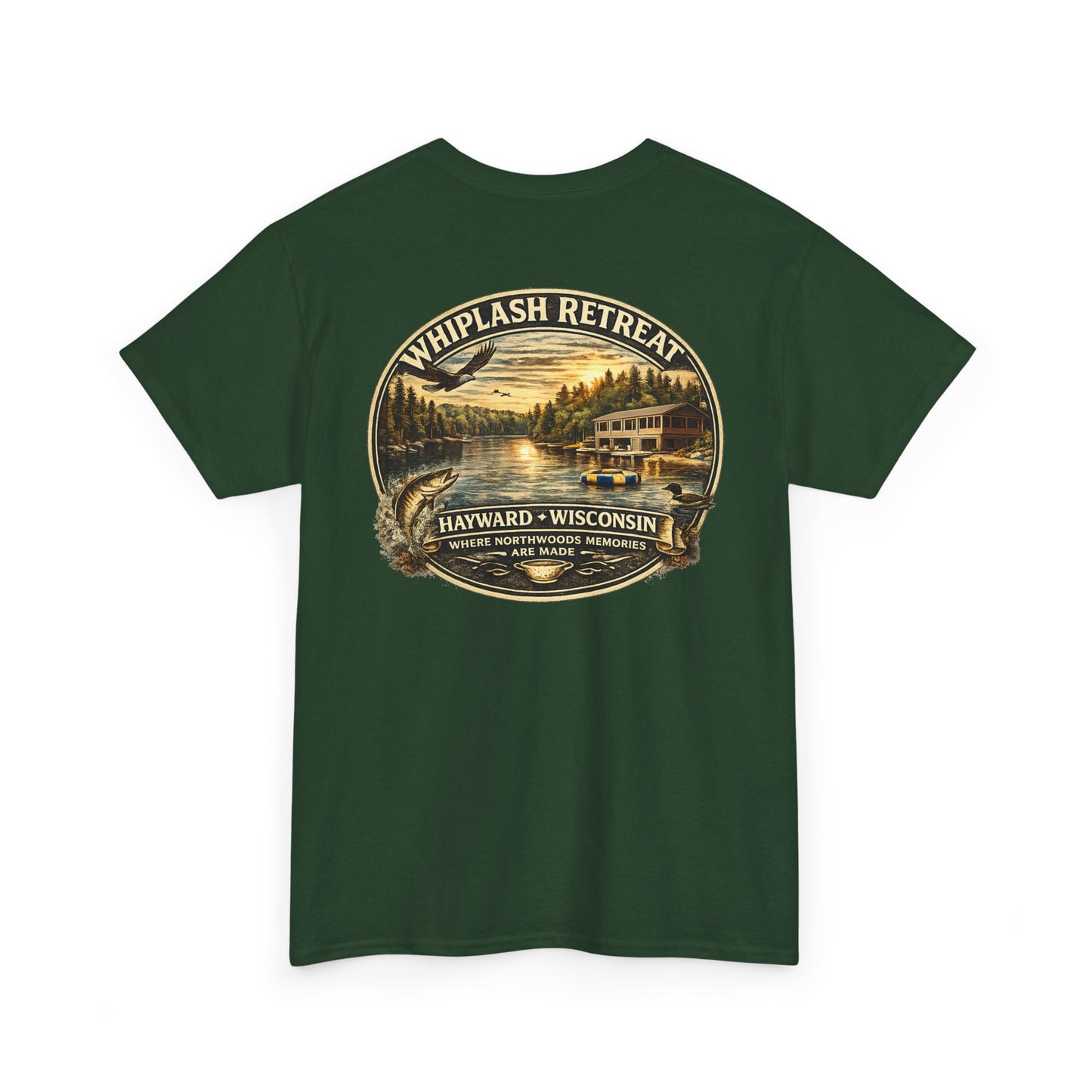 Whiplash Retreat T-Shirt — Vintage Lakeside Hayward Wisconsin Tee