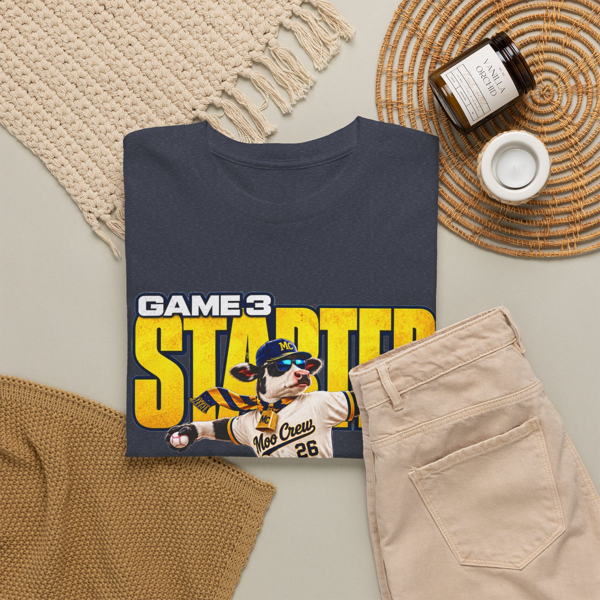Moo Crew Game 3 Starter Baseball T-Shirt – The Big Cheese