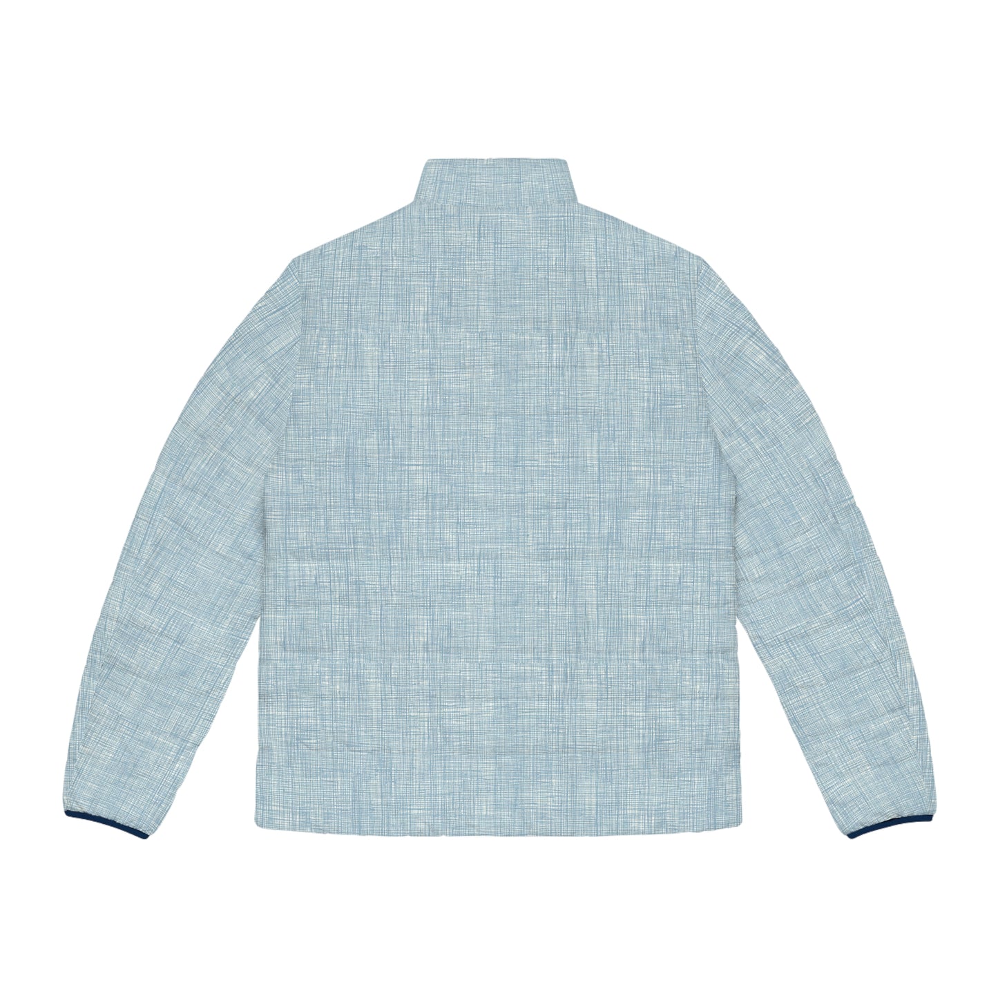 Light Blue Textured Puffer Jacket