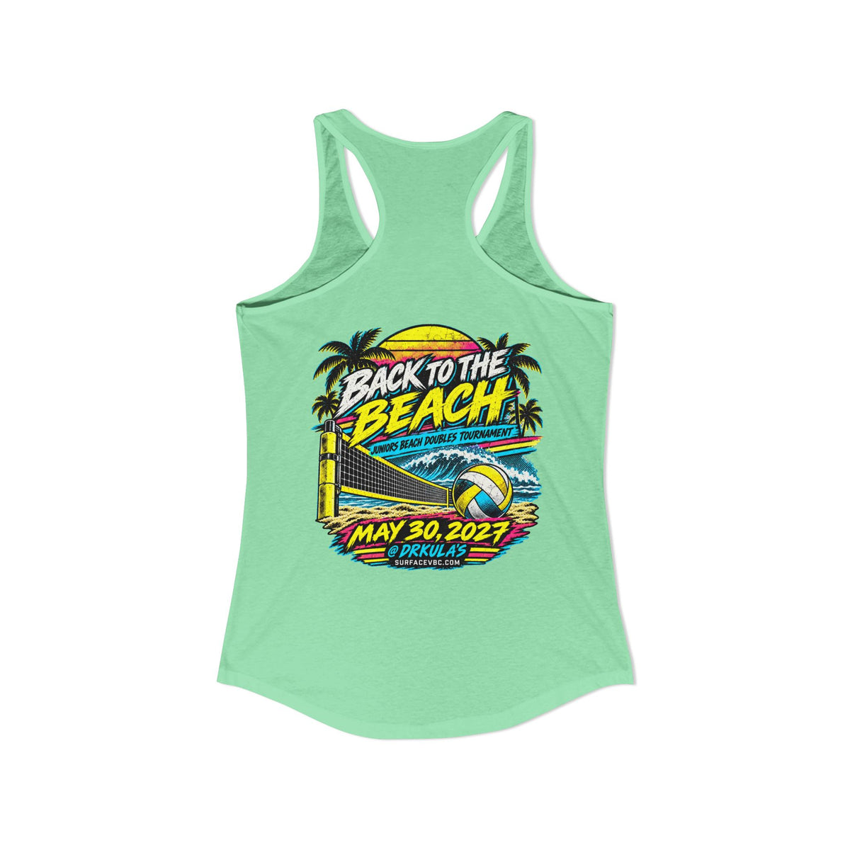 2027 Back to the Beach Tournament Event Merch- Women's Racerback Tank -