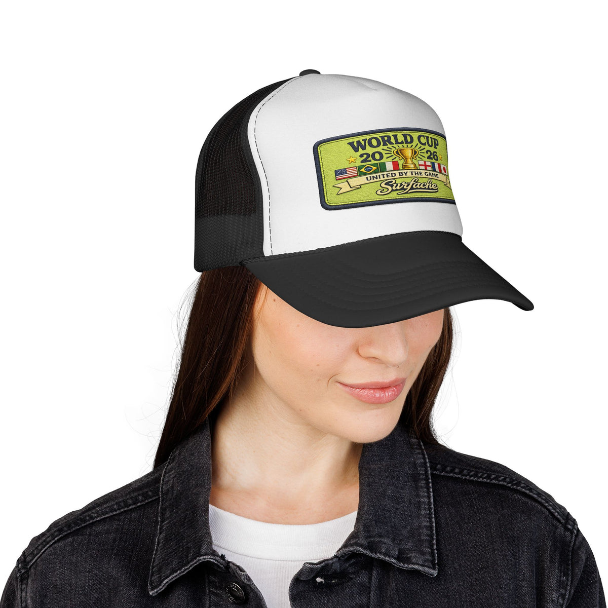 Surfache World Cup 2026 Trucker Hat – United by the Game Soccer Patch Cap