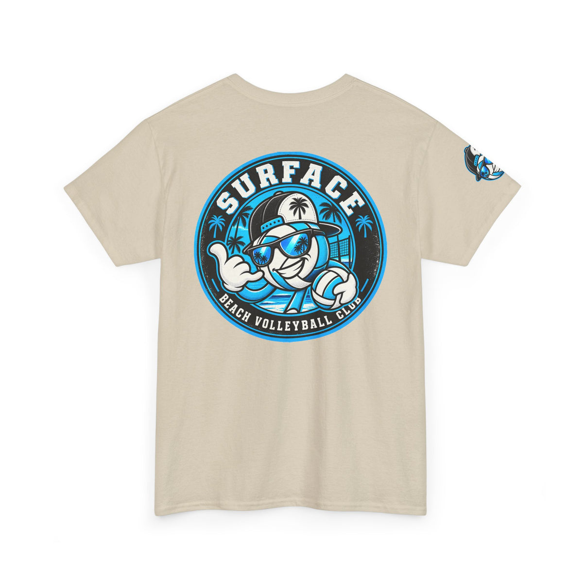 Surface Beach Volleyball Tee — 'Surface' Retro Palm Logo T-Shirt