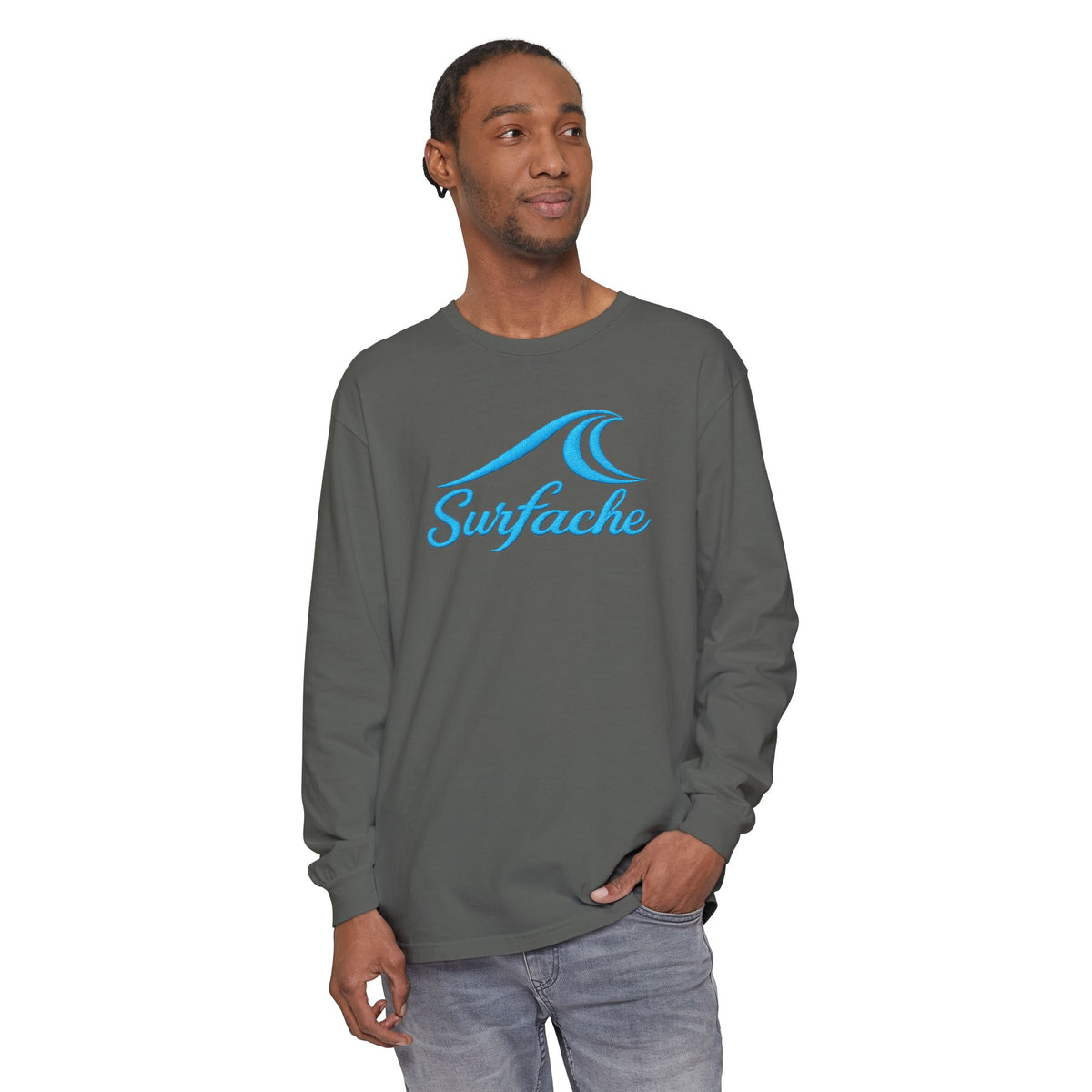Surfache Wave Long Sleeve Tee — Beach Vibes Graphic T-Shirt