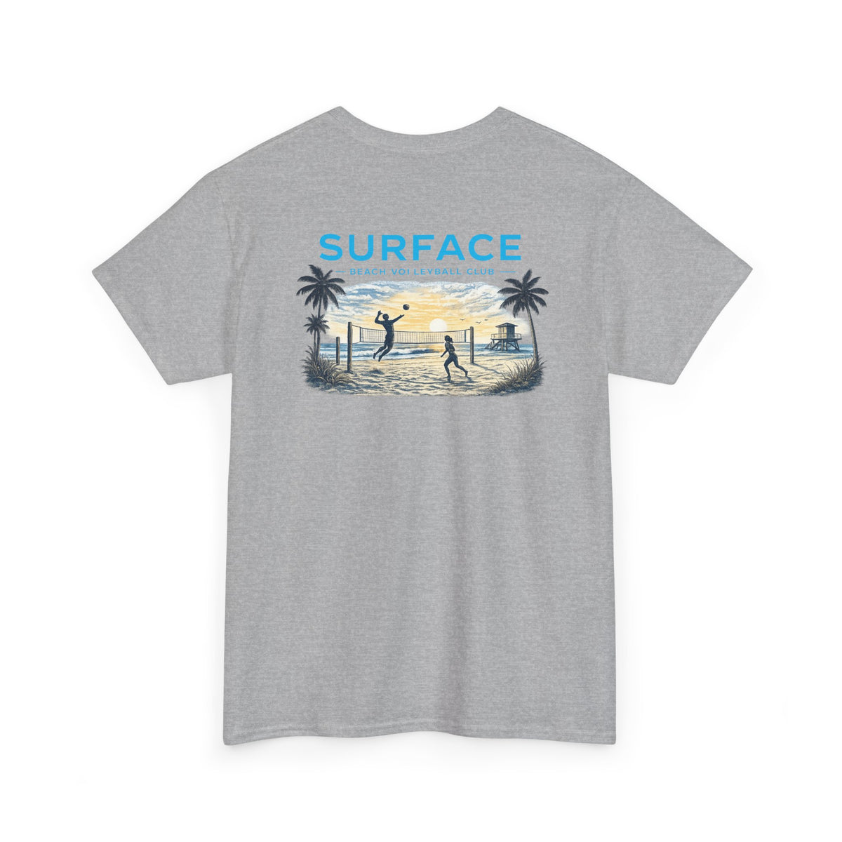 Surface Beach Volleyball Club T-Shirt — Coastal Sunset Volley Tee