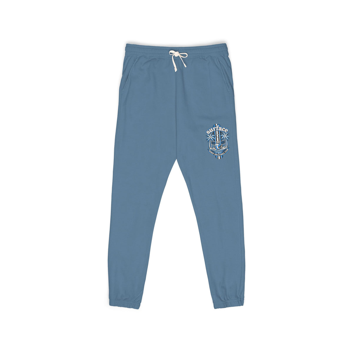 Embroidered Anchor Fleece Sweatpants — Nautical Beach Vibe Joggers