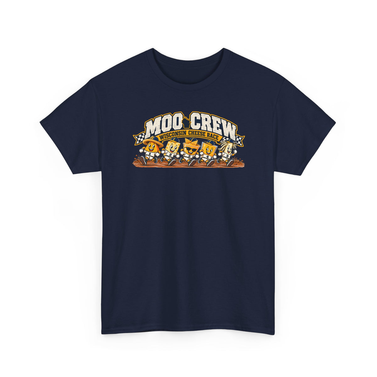 Moo Crew Cheese Race Baseball T-Shirt