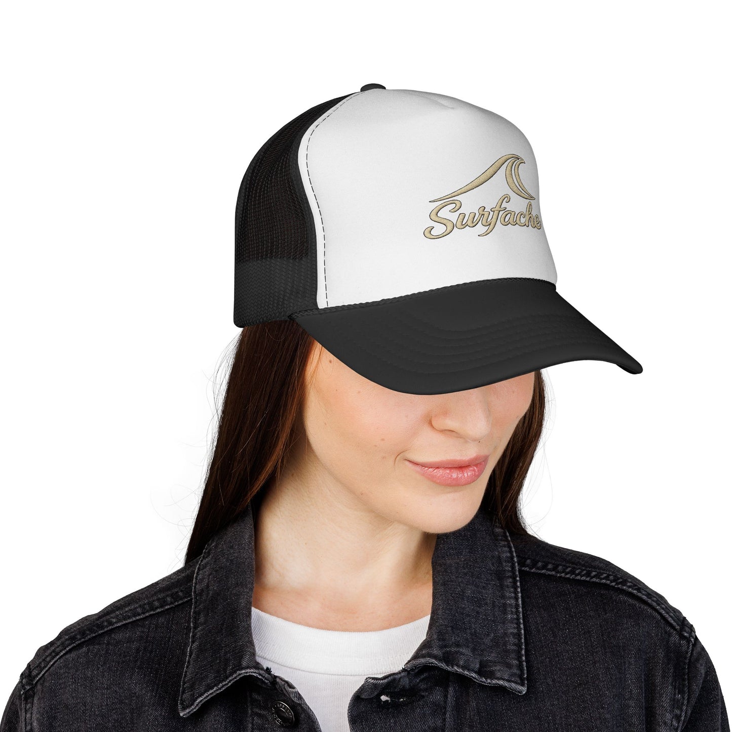 Surfache Wave Trucker Hat — Vintage Surf Logo Cap for Beach Lovers