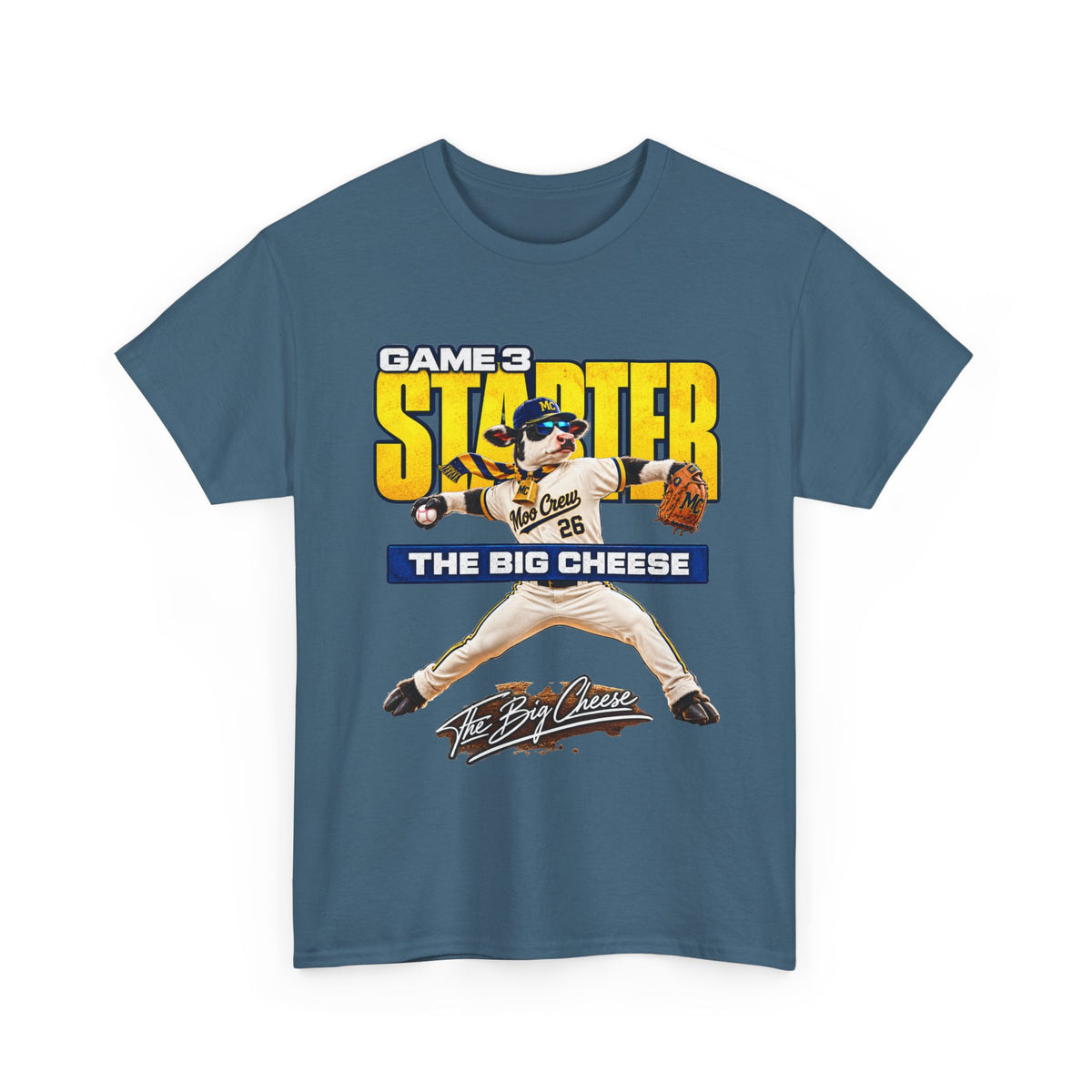 Moo Crew Game 3 Starter Baseball T-Shirt – The Big Cheese