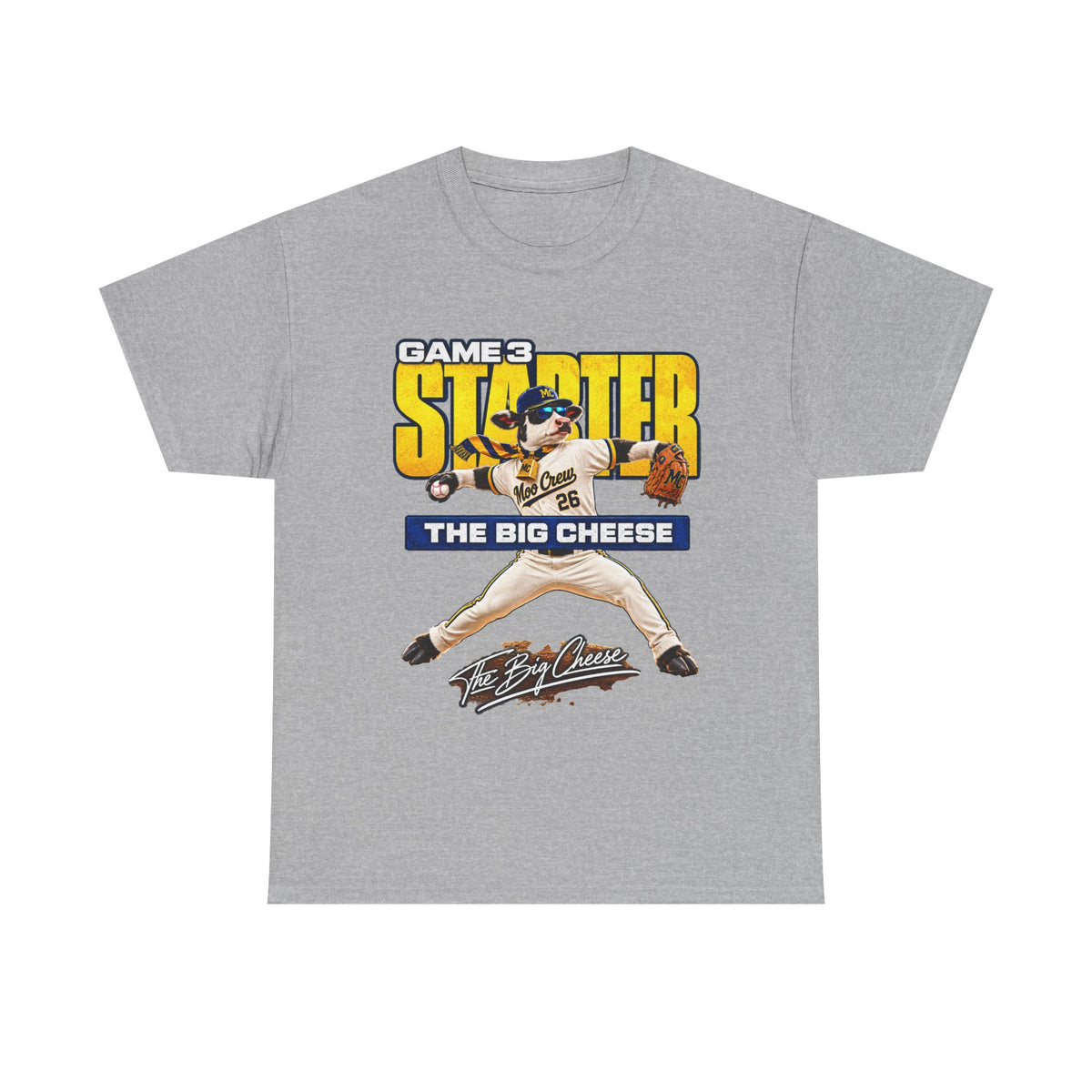 Moo Crew Game 3 Starter Baseball T-Shirt – The Big Cheese