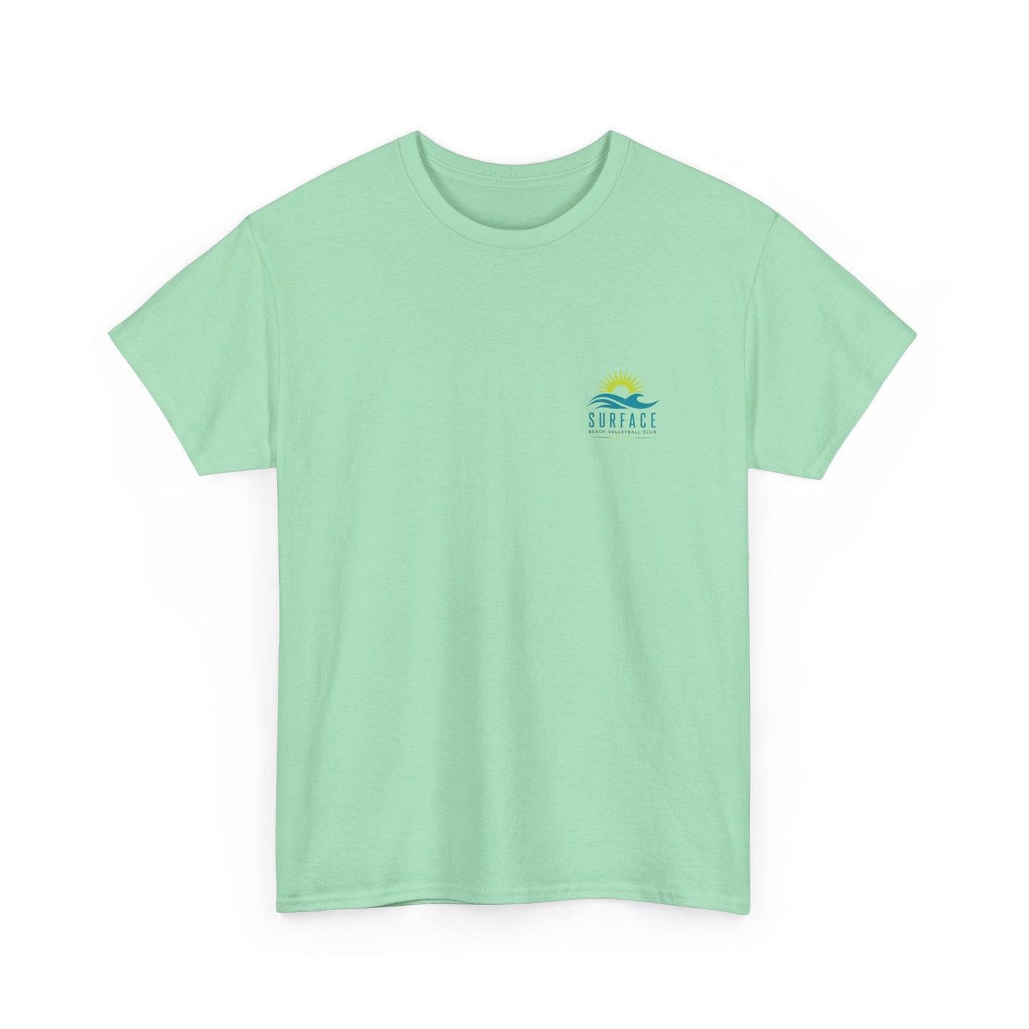 Surface Beach Volleyball Club Tee — Surf Wave & Sun Graphic T-Shirt