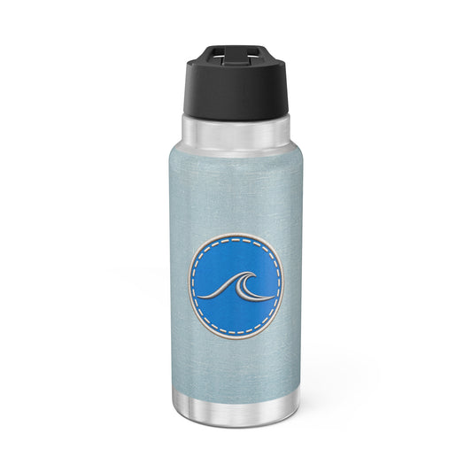 32oz Wave Stainless Steel Tumbler – Ocean Blue Travel Bottle