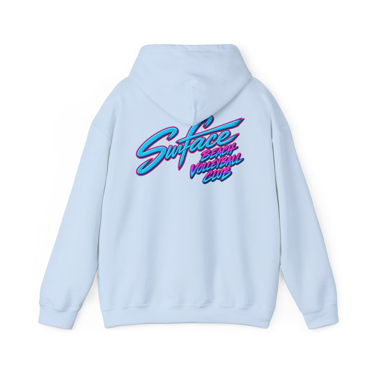 2027 Hoodie — "Surface" Retro Script Pullover (80s Vaporwave Style)