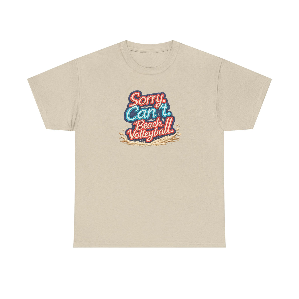 Beach Volleyball Tee — "Sorry, Can't. I’ve Got Beach Volleyball" Retro Graphic