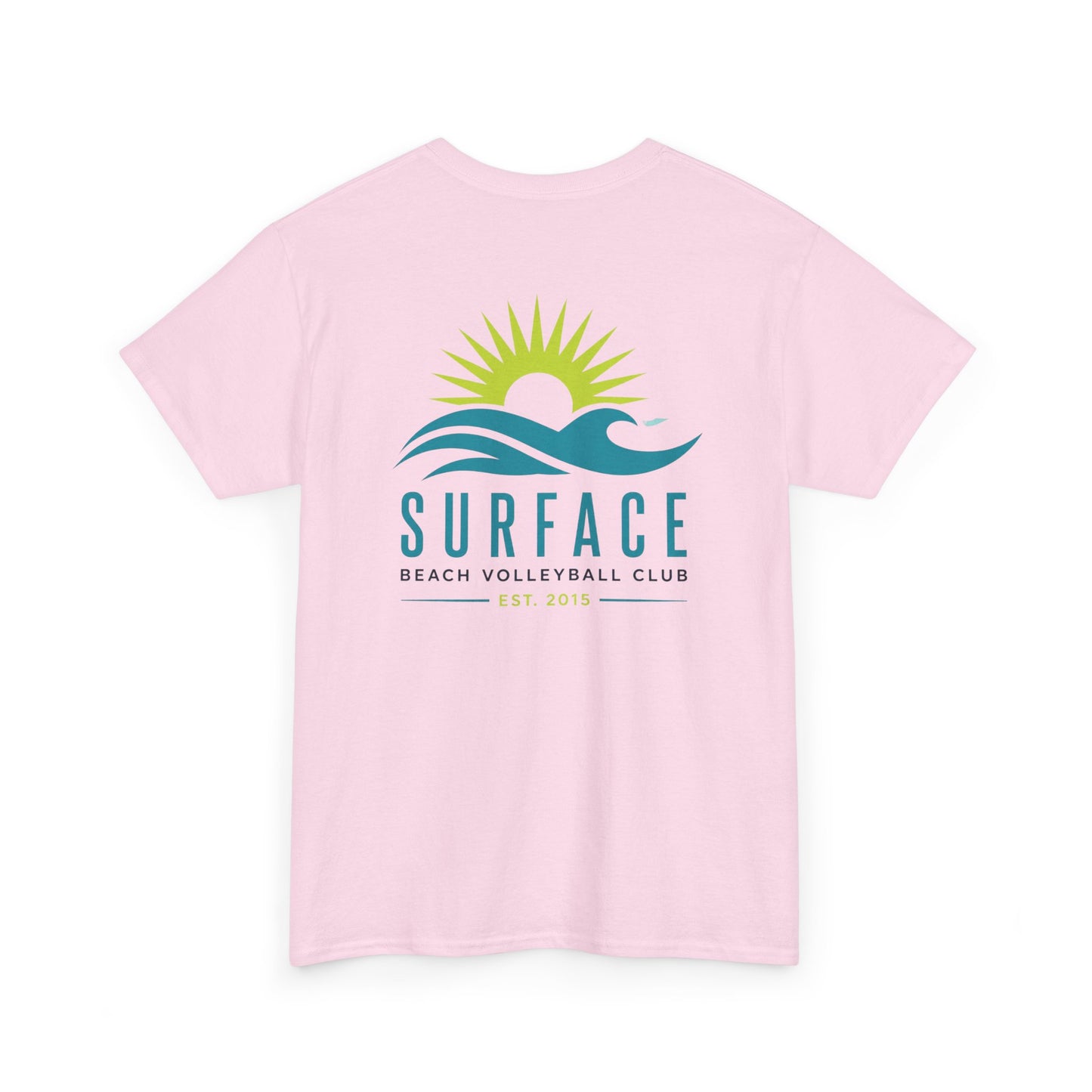 Surface Beach Volleyball Club Tee — Surf Wave & Sun Graphic T-Shirt