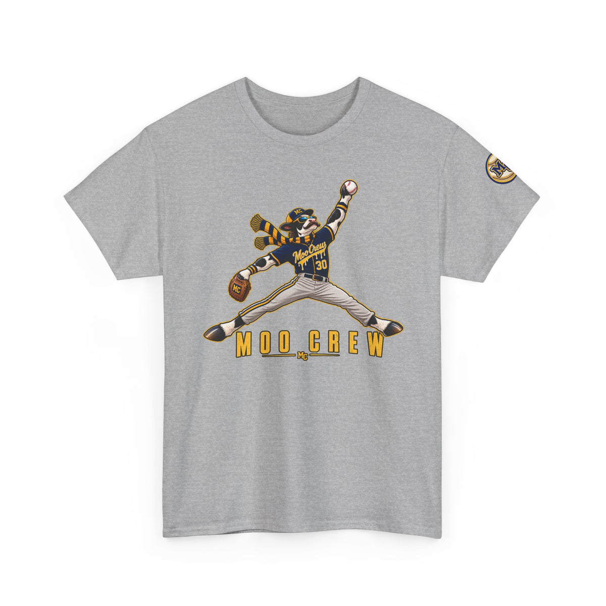 Moo Crew Baseball Player Graphic Tee