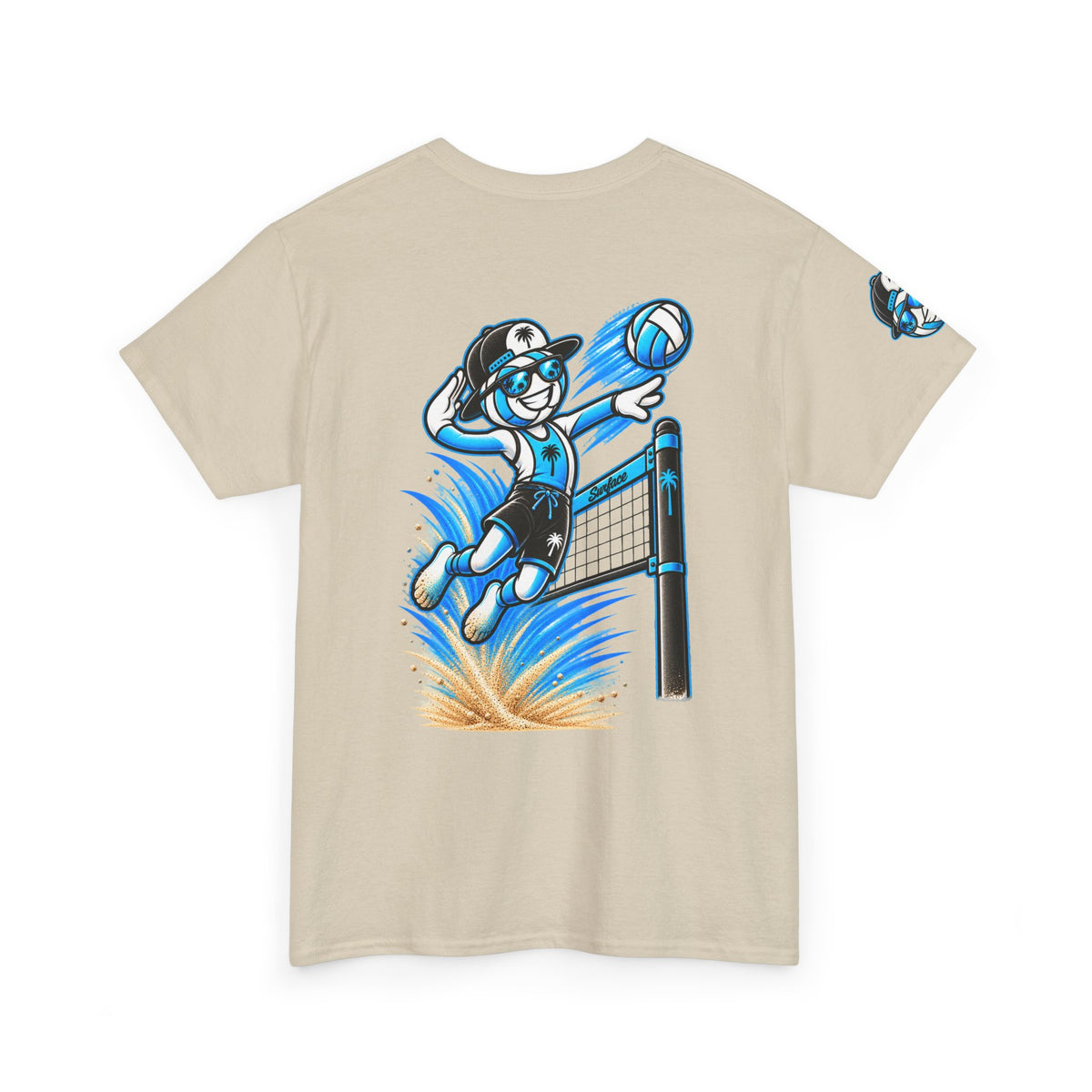Surface Volleyball Mascot T-Shirt — Beach Volleyball Dive Graphic Tee