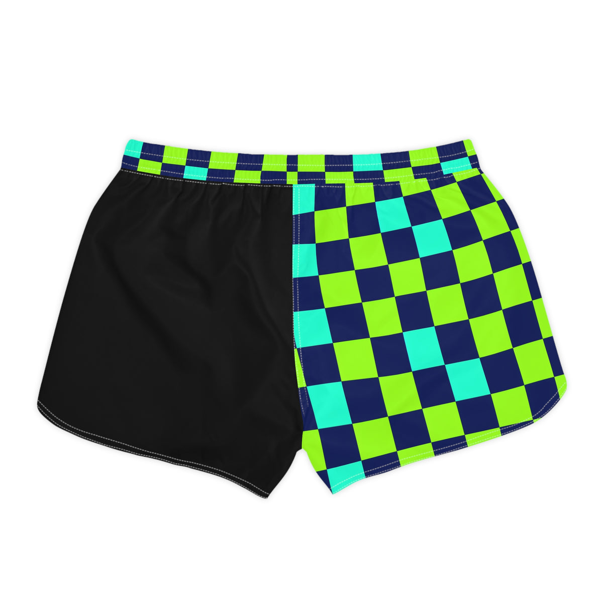 Checkered Icon Surface Beach Volleyball Club Cover Up Women's Casual Shorts (AOP)