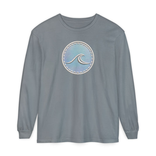 Surfache Opal Wave Icon Long Sleeve Tee -Graphic T-Shirt