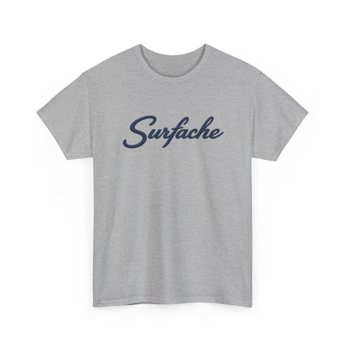 Surfache Logo Tee — Retro Script Front & Manta Ray Patch Back