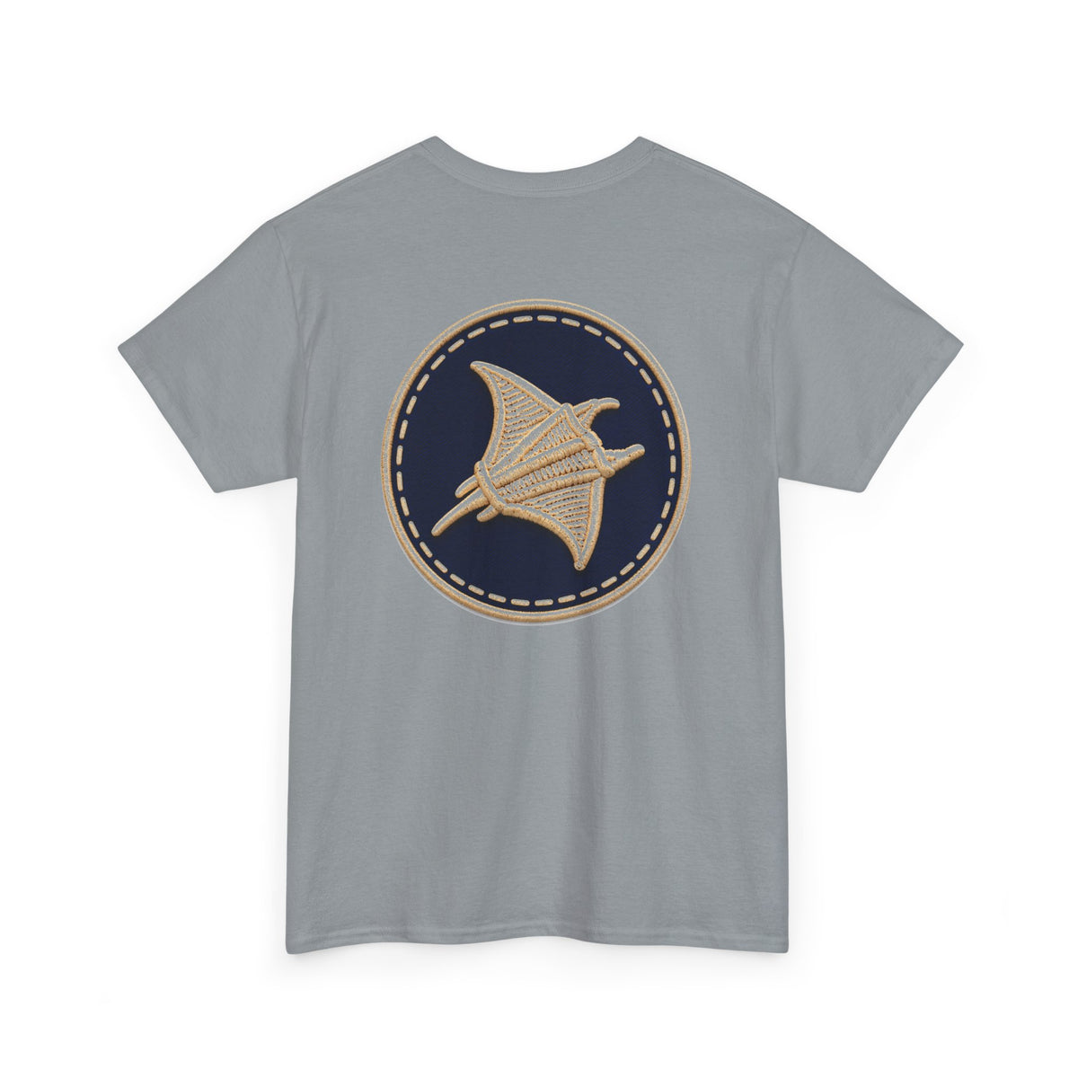Surfache Logo Tee — Retro Script Front & Manta Ray Patch Back
