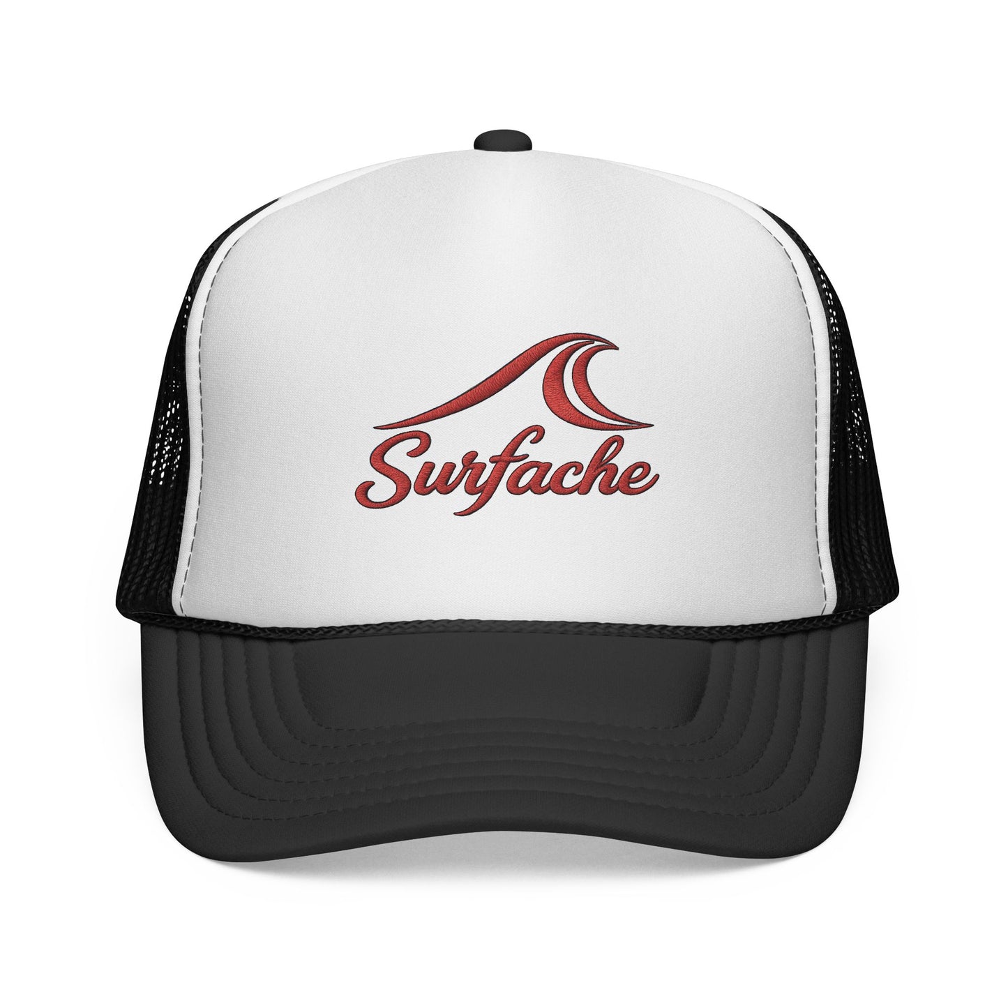 Surfache Wave Trucker Hat — Vintage Surf Logo Cap for Beach Lovers