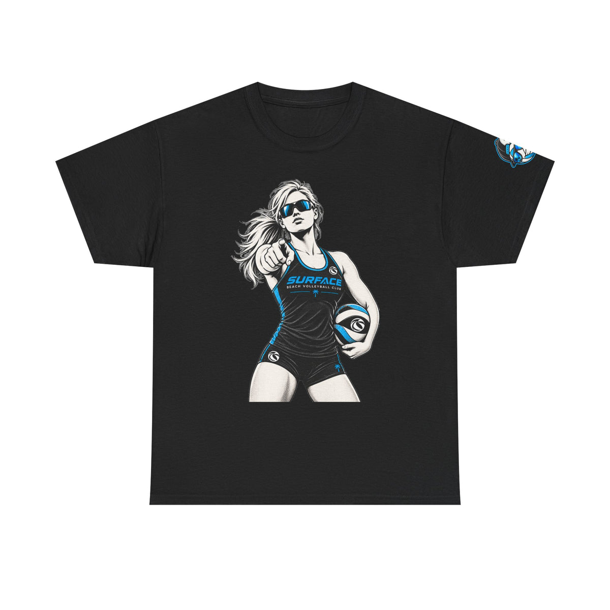 Volleyball Player Graphic Tee — Fierce Female Athlete Design