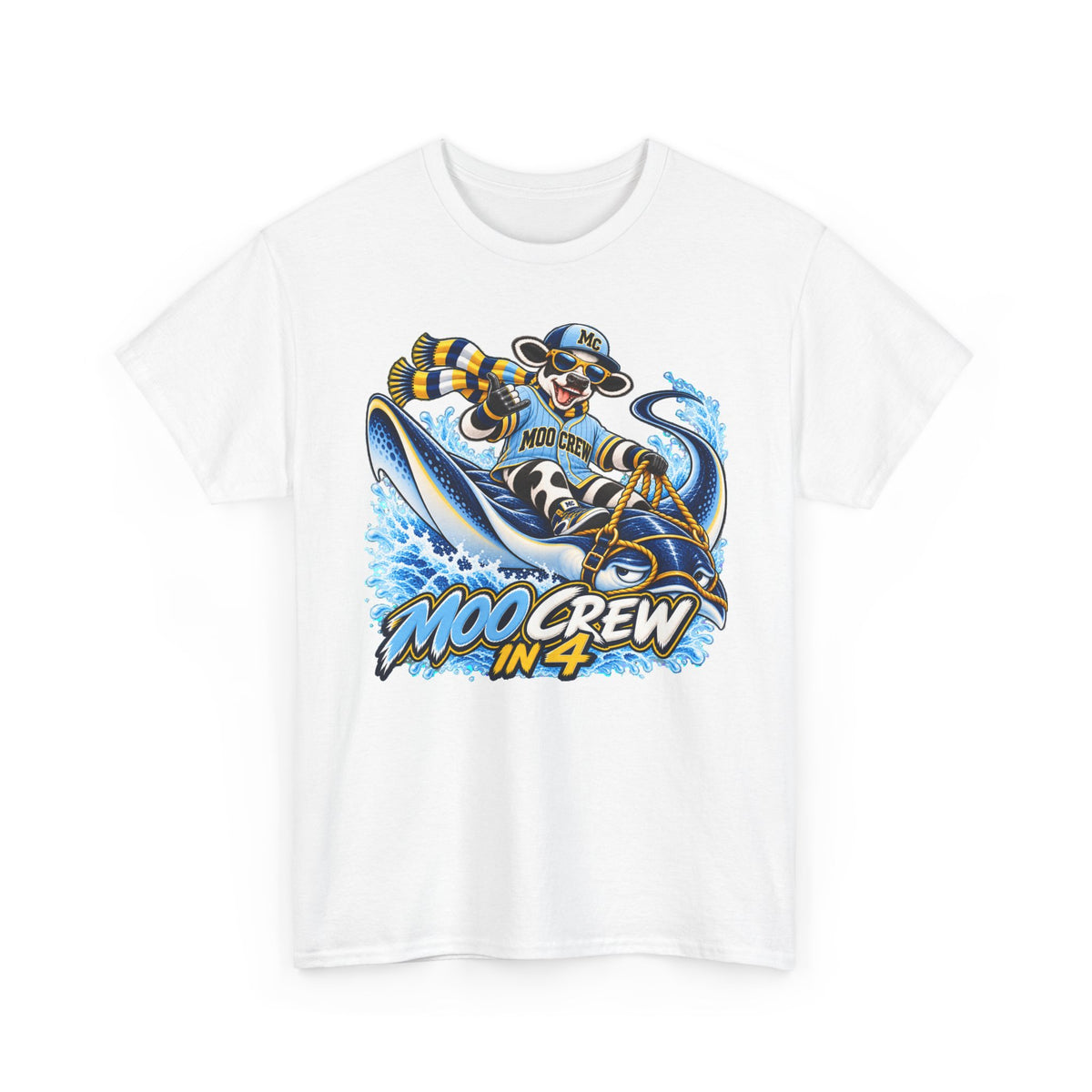 Moo Crew In 4 Retro WI Teams Graphic Tee
