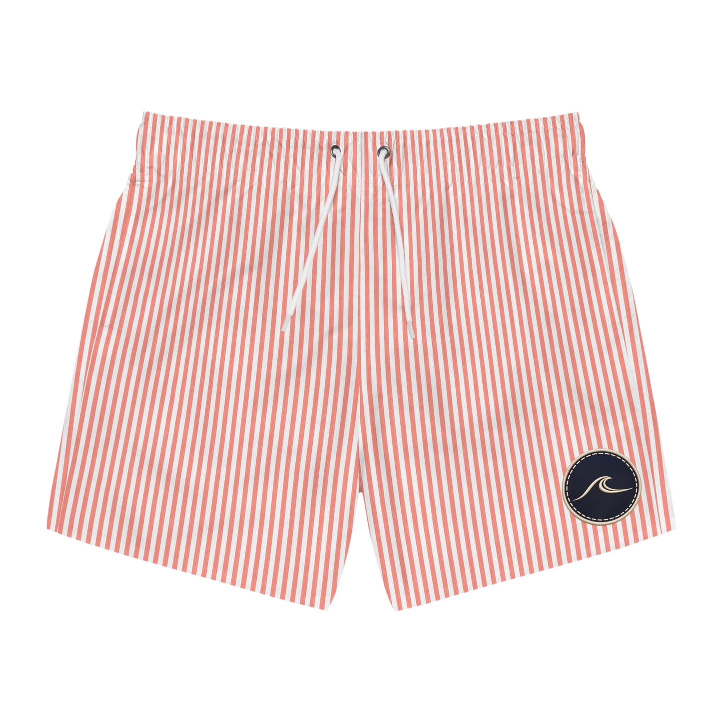Surfache Rum Punch Slim Cabana Swim Trunks – Lightweight Beach Shorts with Wave Patch