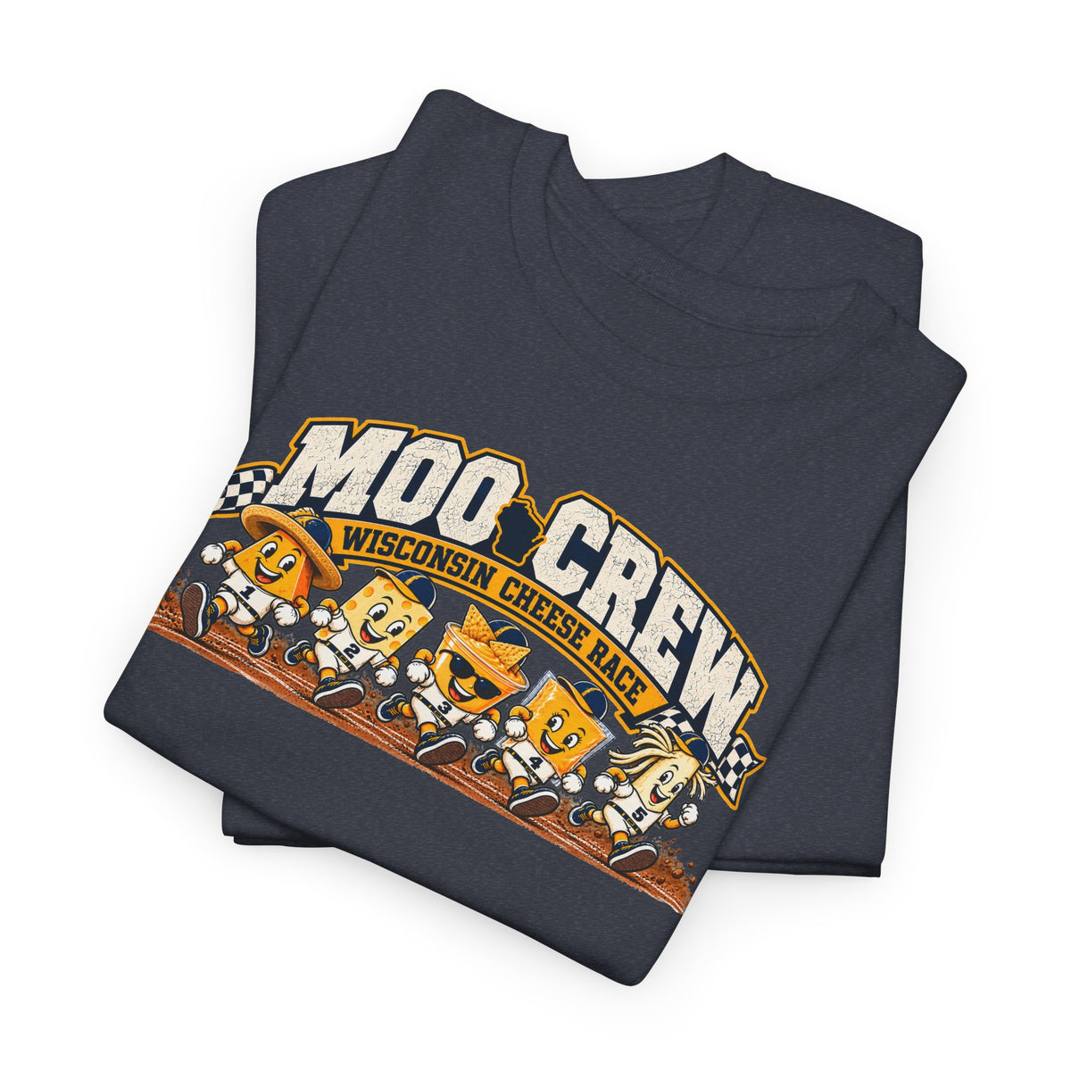 Moo Crew Cheese Race Baseball T-Shirt