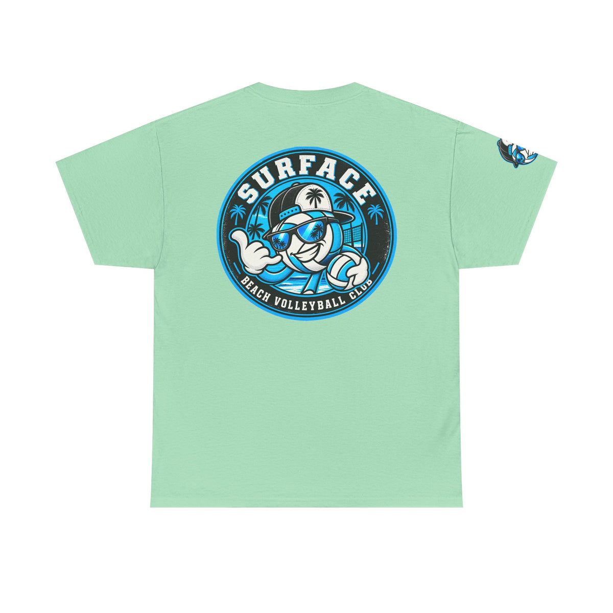 Surface Beach Volleyball Tee — 'Surface' Retro Palm Logo T-Shirt