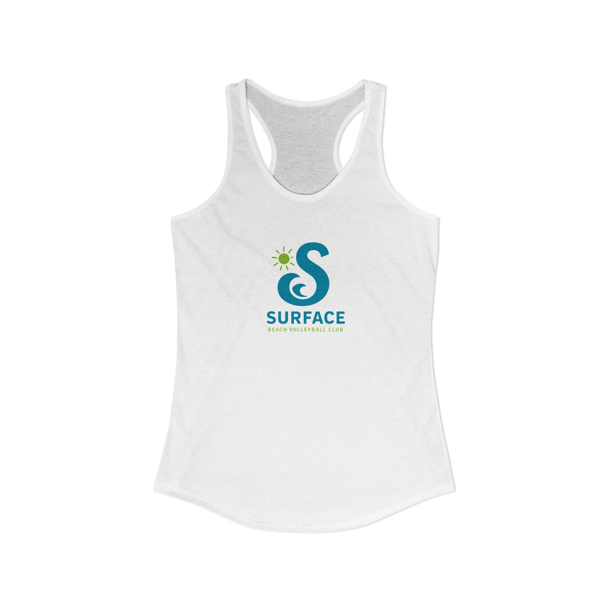 Wave Logo Surface Beach Volleyball Club Women's Racerback Tank - Beach Vibes