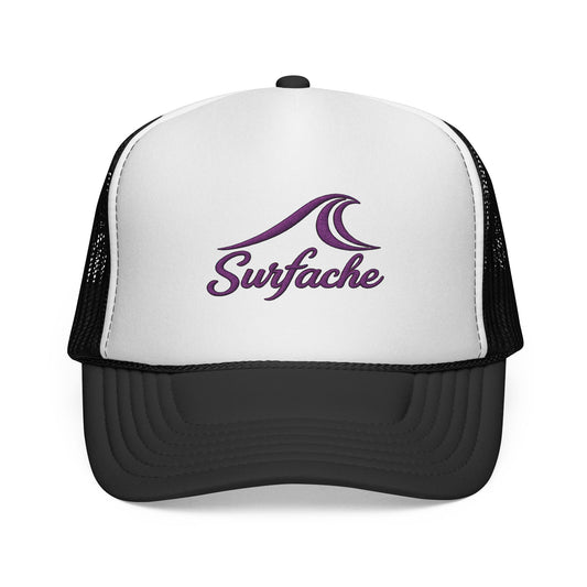 Surfache Wave Trucker Hat — Vintage Surf Logo Cap for Beach Lovers