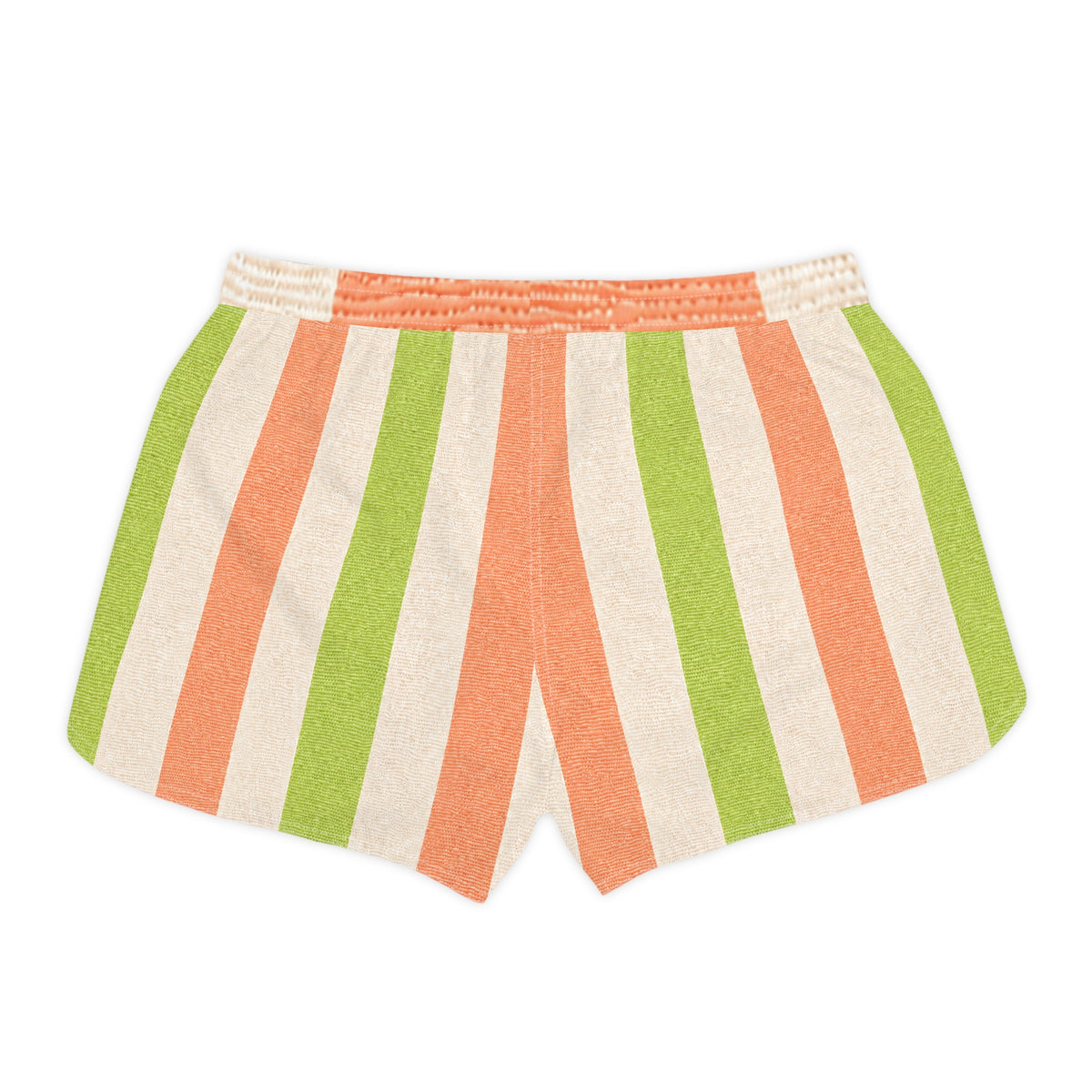 Melon Ball Inspired Striped Women's Casual Shorts – Beachy Summer Lounge Shorts