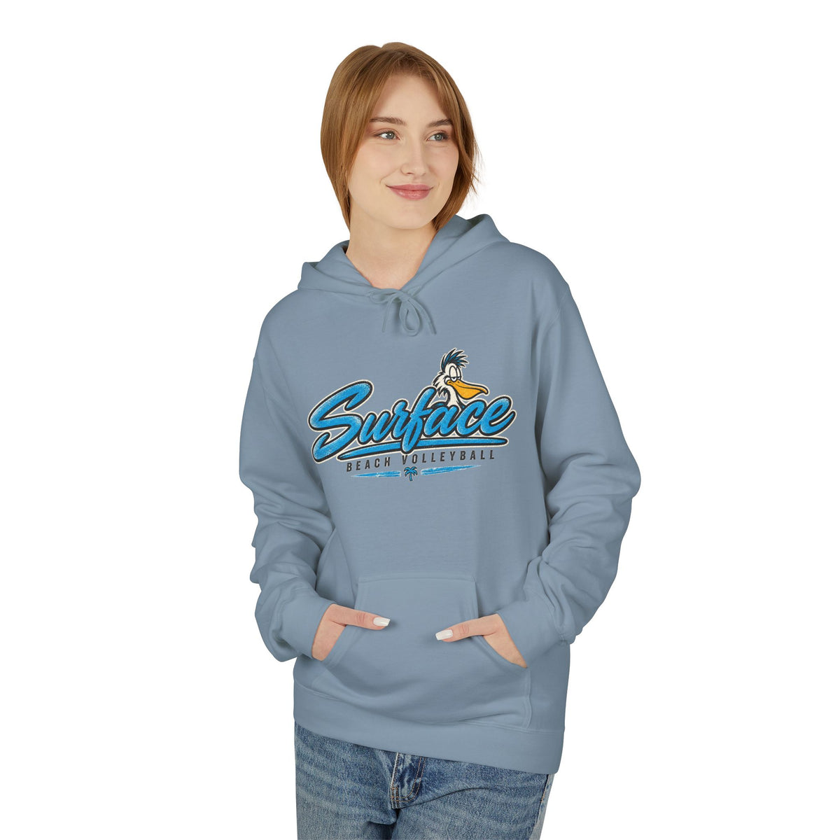 Surface Beach Volleyball Hoodie — Coastal Team Logo Pullover