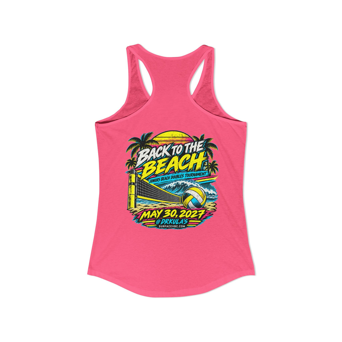 2027 Back to the Beach Tournament Event Merch- Women's Racerback Tank -