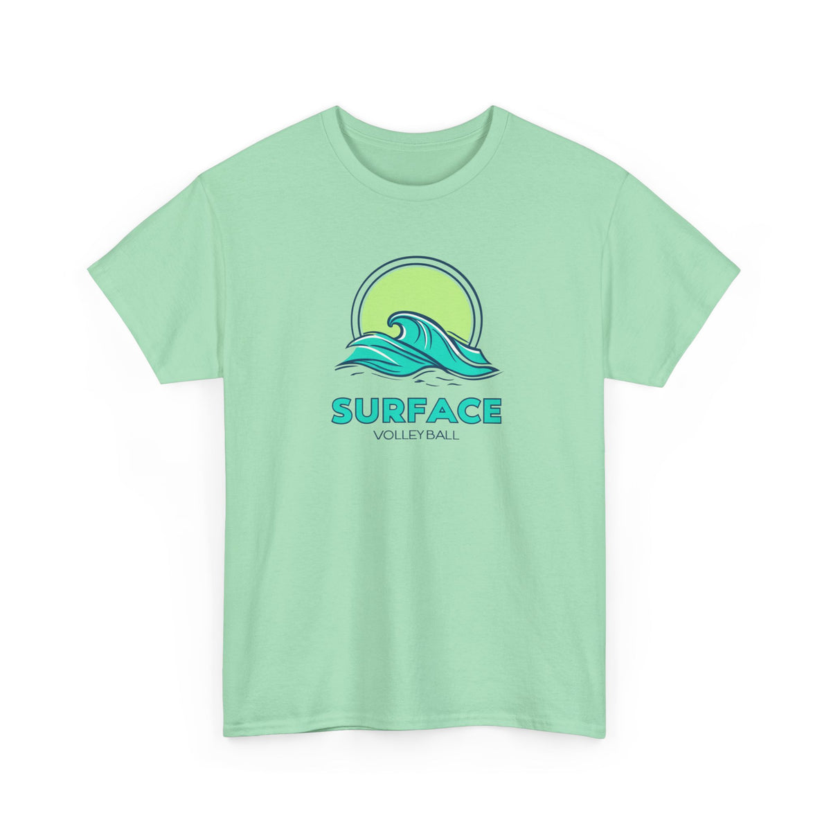 Surface Volleyball Tee — Retro Wave Surf Logo T‑Shirt