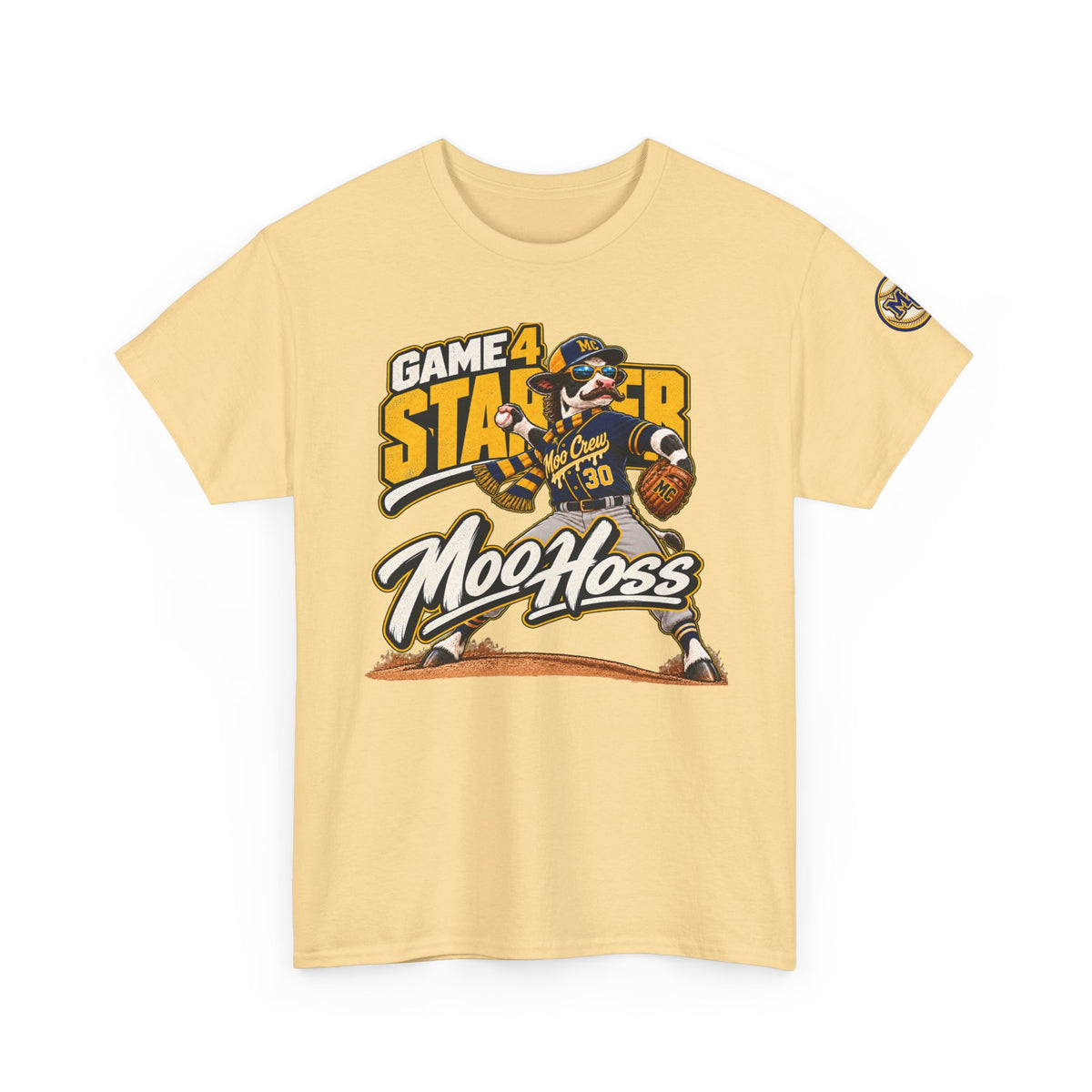 Moo Crew Game 4 Starter Baseball T-Shirt – Moo Hoss